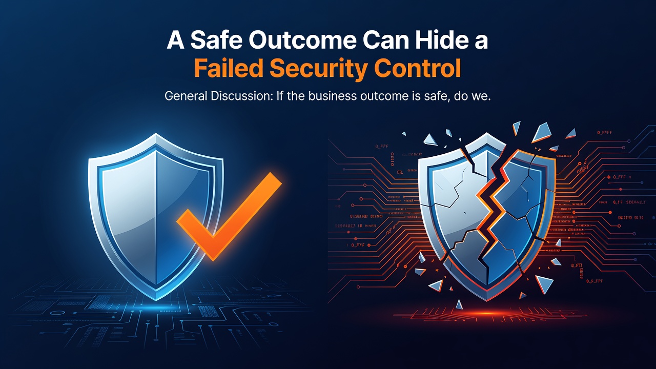A Safe Outcome Can Hide a Failed Security Control