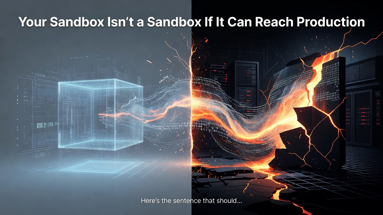 Your Sandbox Isn't a Sandbox If It Can Reach Production