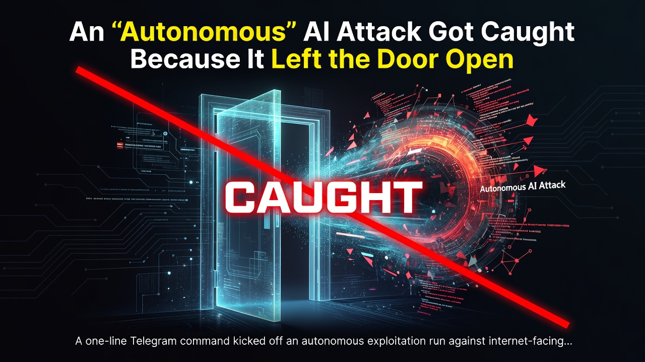 An "Autonomous" AI Attack Got Caught Because It Left the Door Open