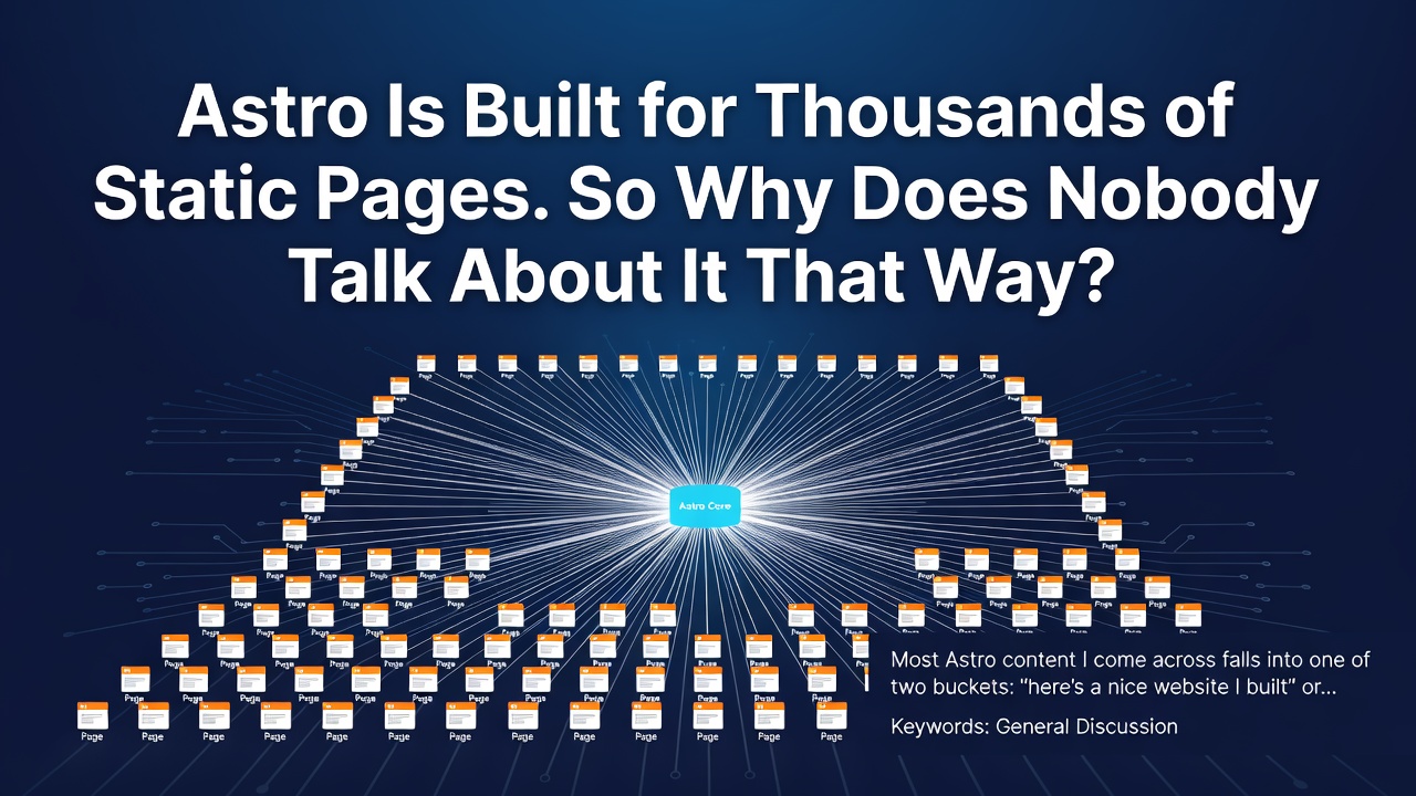 Astro Is Built for Thousands of Static Pages. So Why Does Nobody Talk About It That Way?