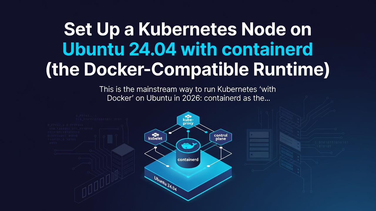 Set Up a Kubernetes Node on Ubuntu 24.04 with containerd (the Docker-Compatible Runtime)