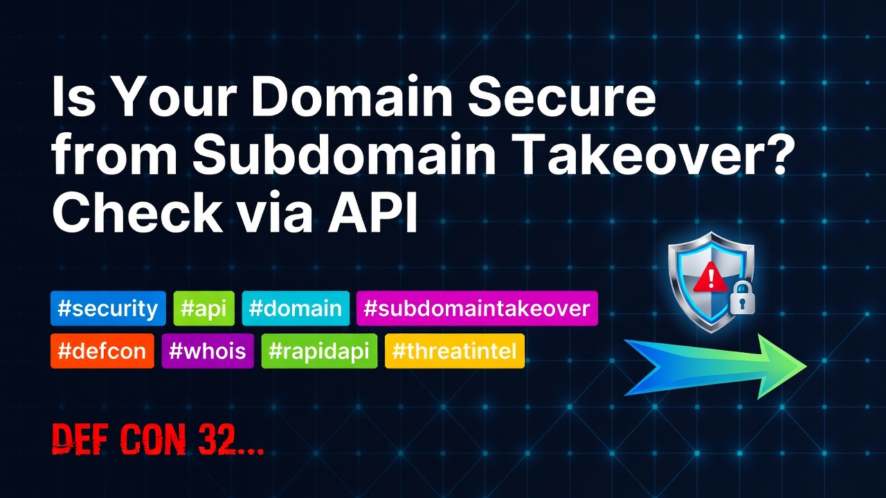 Is Your Domain Secure from Subdomain Takeover? Check via API