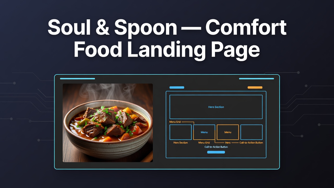**Soul & Spoon — Comfort Food Landing Page**