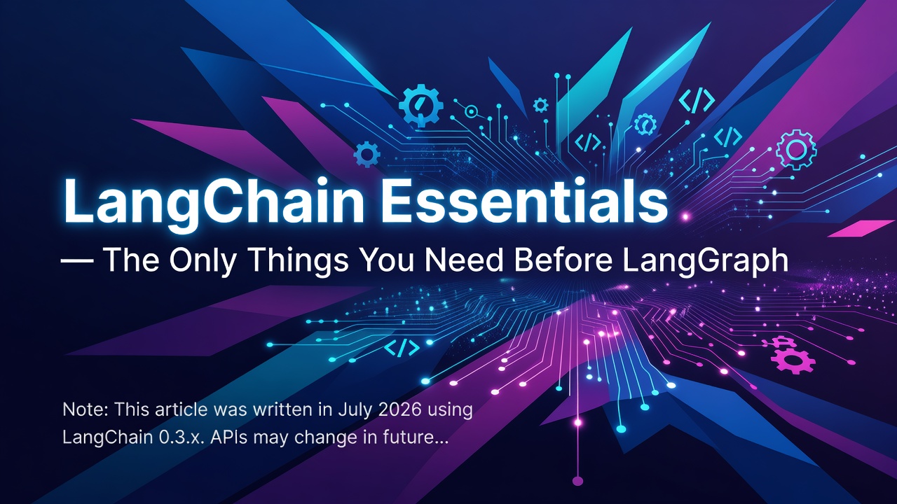 LangChain Essentials — The Only Things You Need Before LangGraph