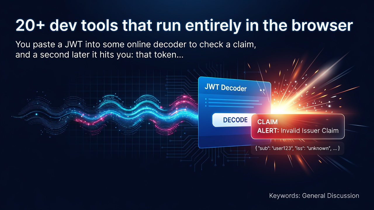 20+ dev tools that run entirely in the browser