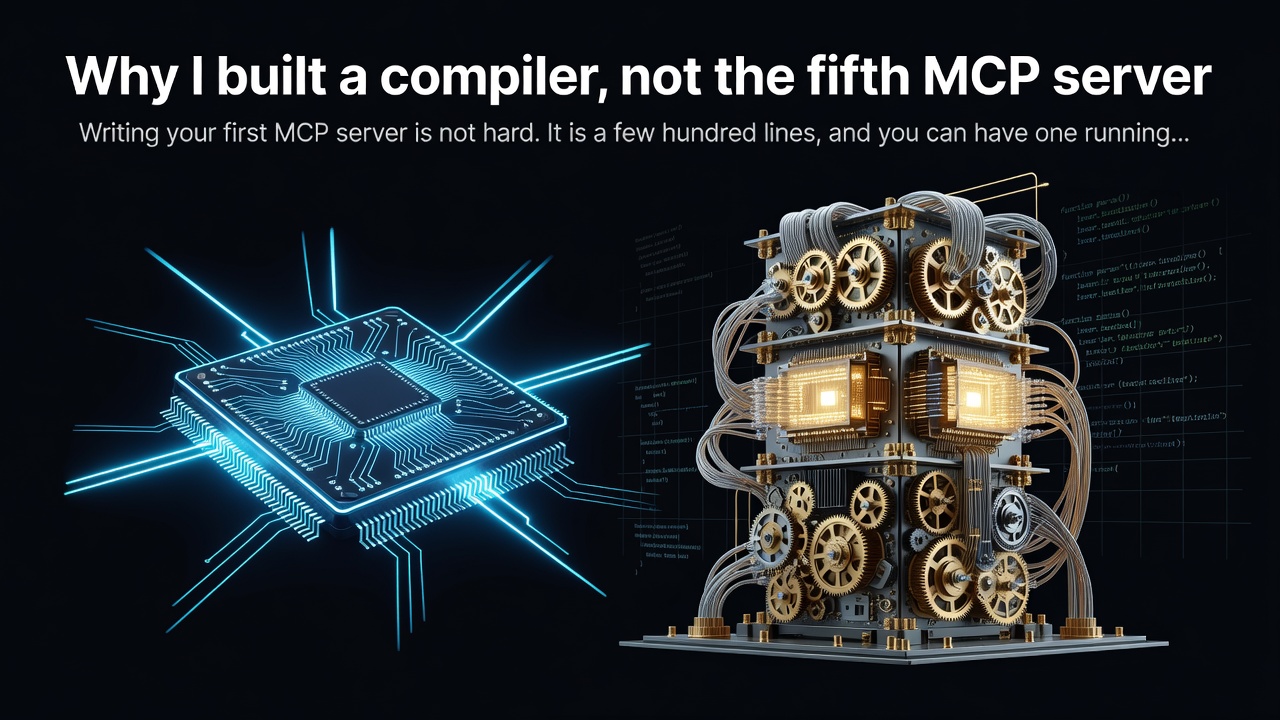 Why I built a compiler, not the fifth MCP server