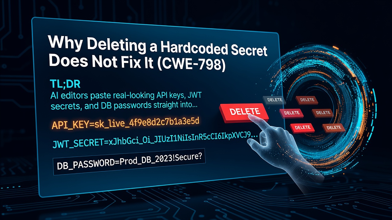 Why Deleting a Hardcoded Secret Does Not Fix It (CWE-798)