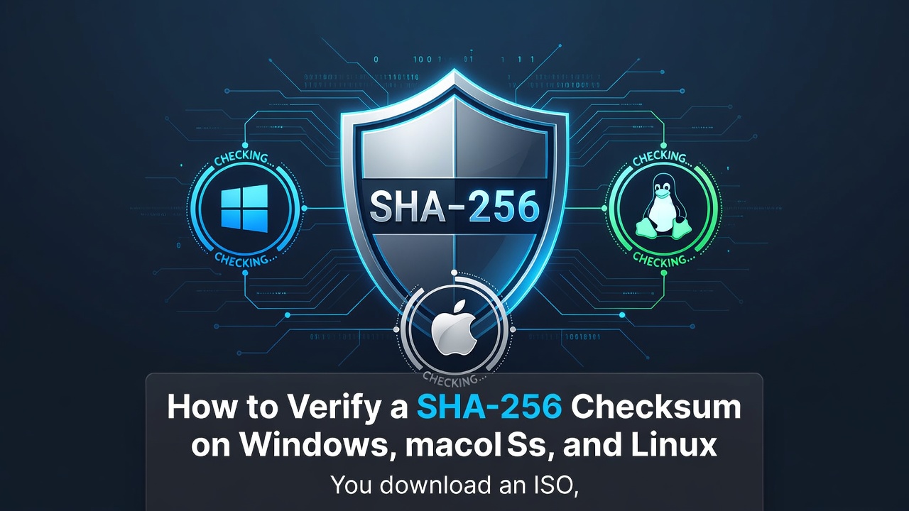 How to Verify a SHA-256 Checksum on Windows, macOS, and Linux