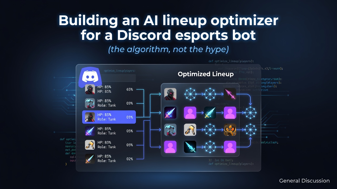 Building an AI lineup optimizer for a Discord esports bot (the algorithm, not the hype)