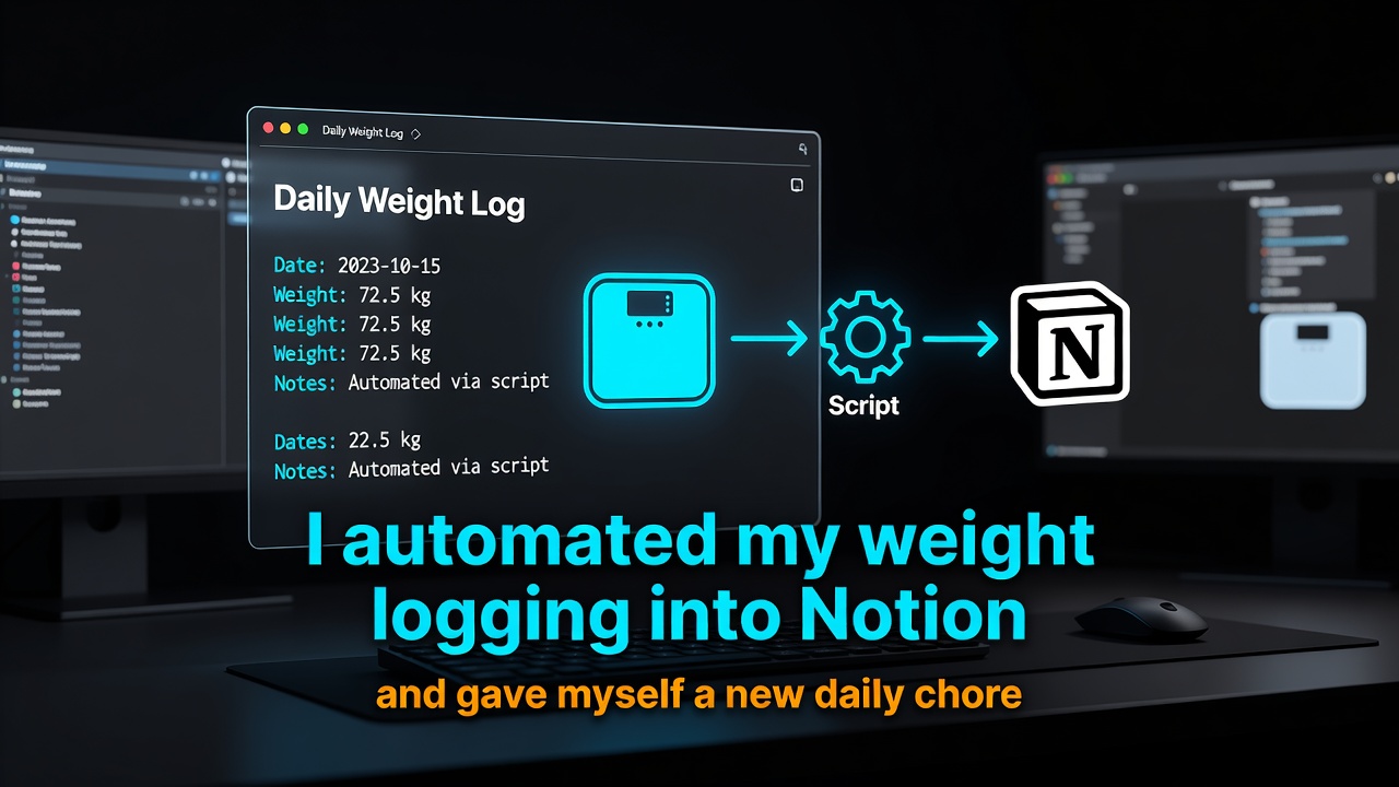I automated my weight logging into Notion, and gave myself a new daily chore