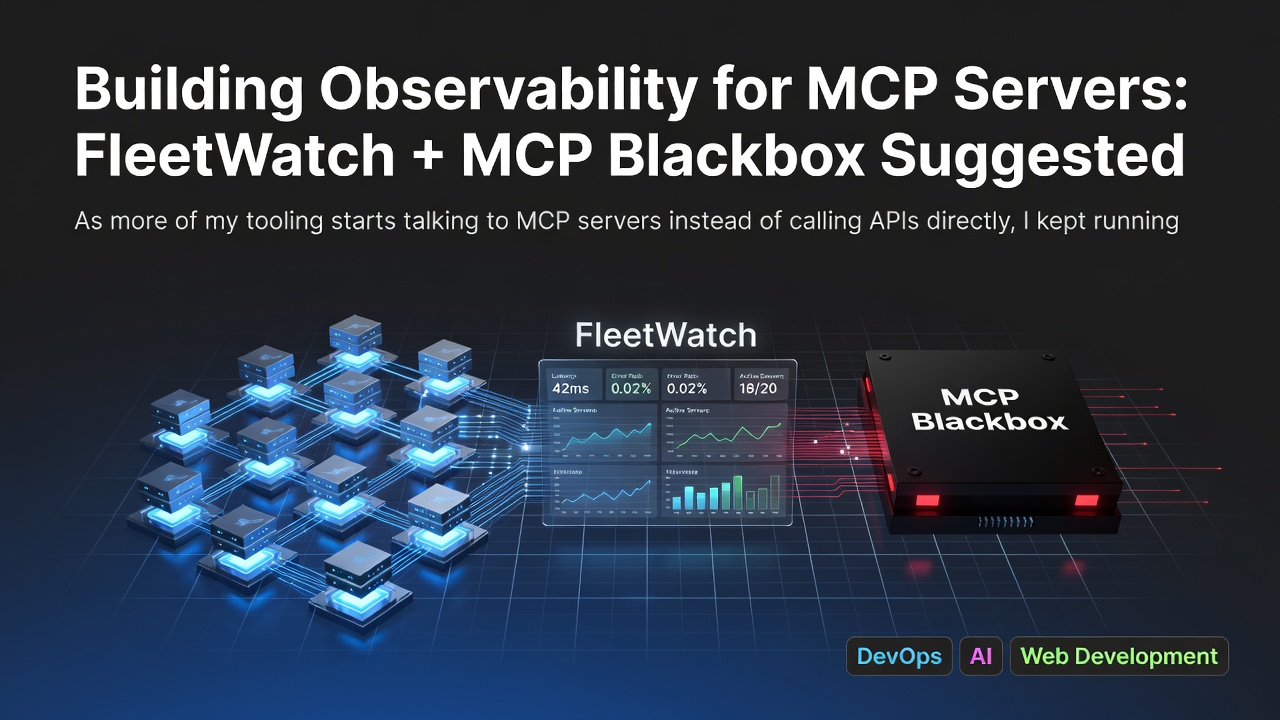 Building Observability for MCP Servers: FleetWatch + MCP Blackbox Suggested