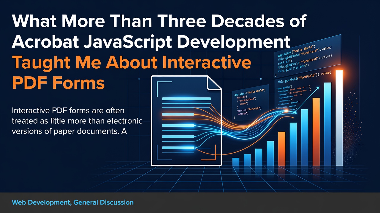 What More Than Three Decades of Acrobat JavaScript Development Taught Me About Interactive PDF Forms
