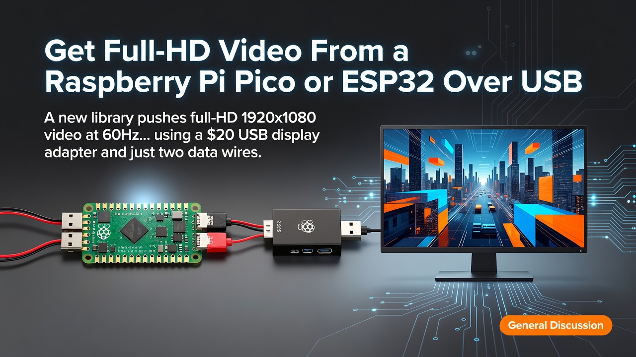 Get Full-HD Video From a Raspberry Pi Pico or ESP32 Over USB