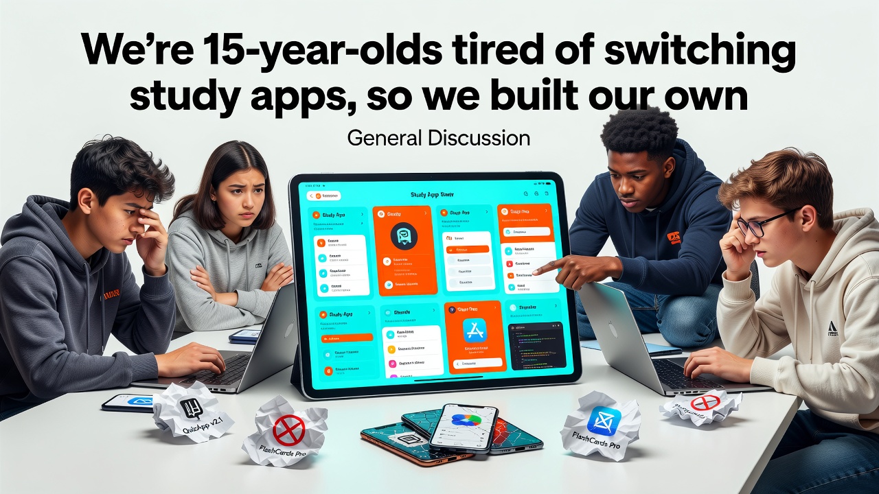 We're 15-year-olds tired of switching study apps, so we built our own