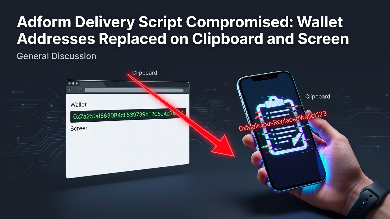 Adform Delivery Script Compromised: Wallet Addresses Replaced on Clipboard and Screen