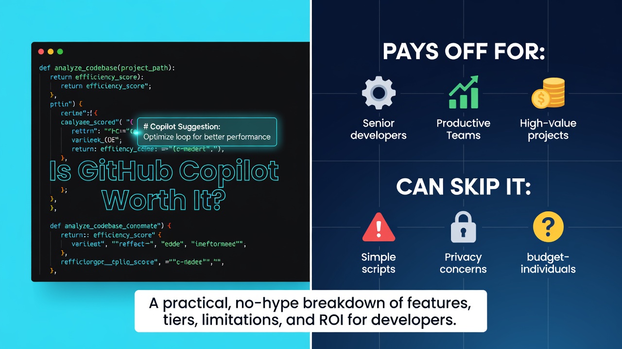 Is GitHub Copilot Worth It? Who It Pays Off For (and Who Can Skip It)