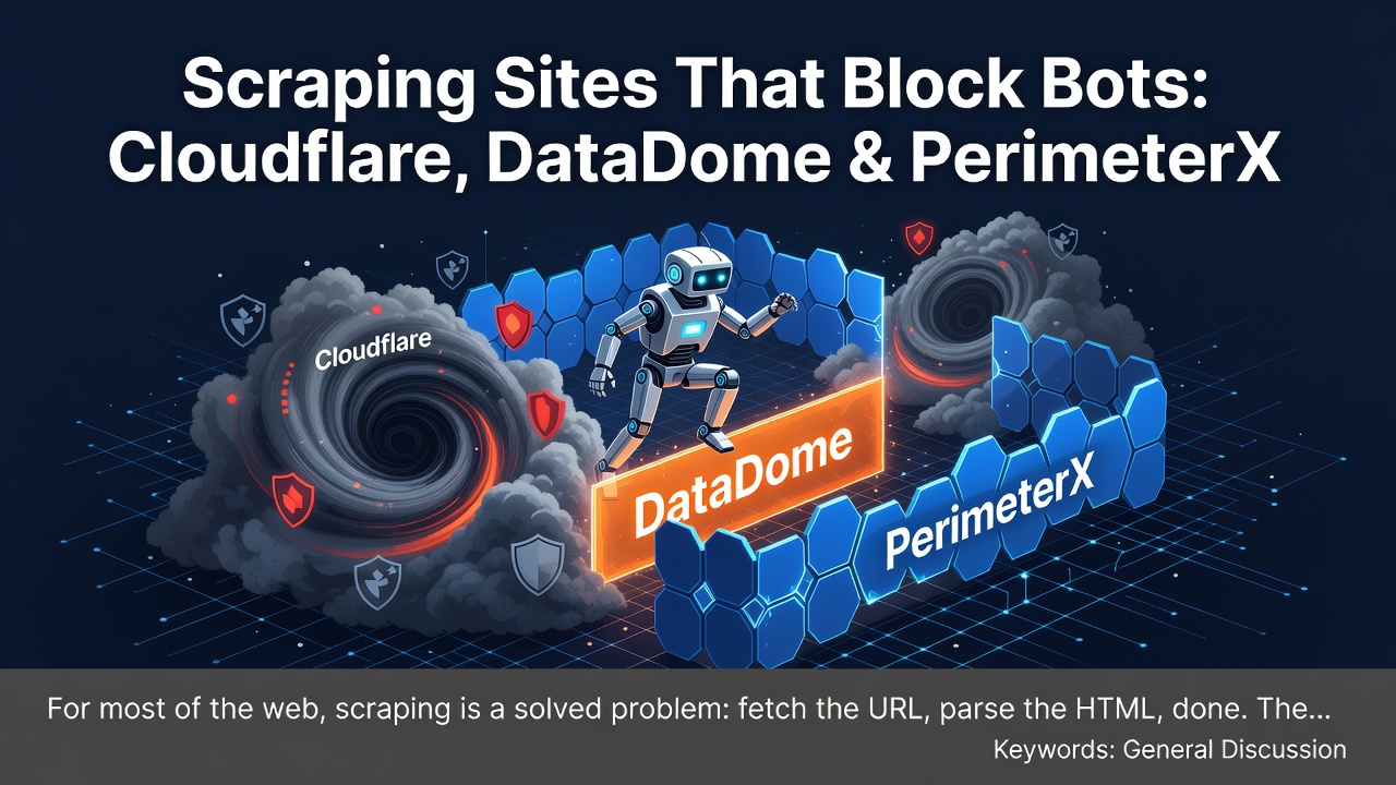Scraping Sites That Block Bots: Cloudflare, DataDome & PerimeterX