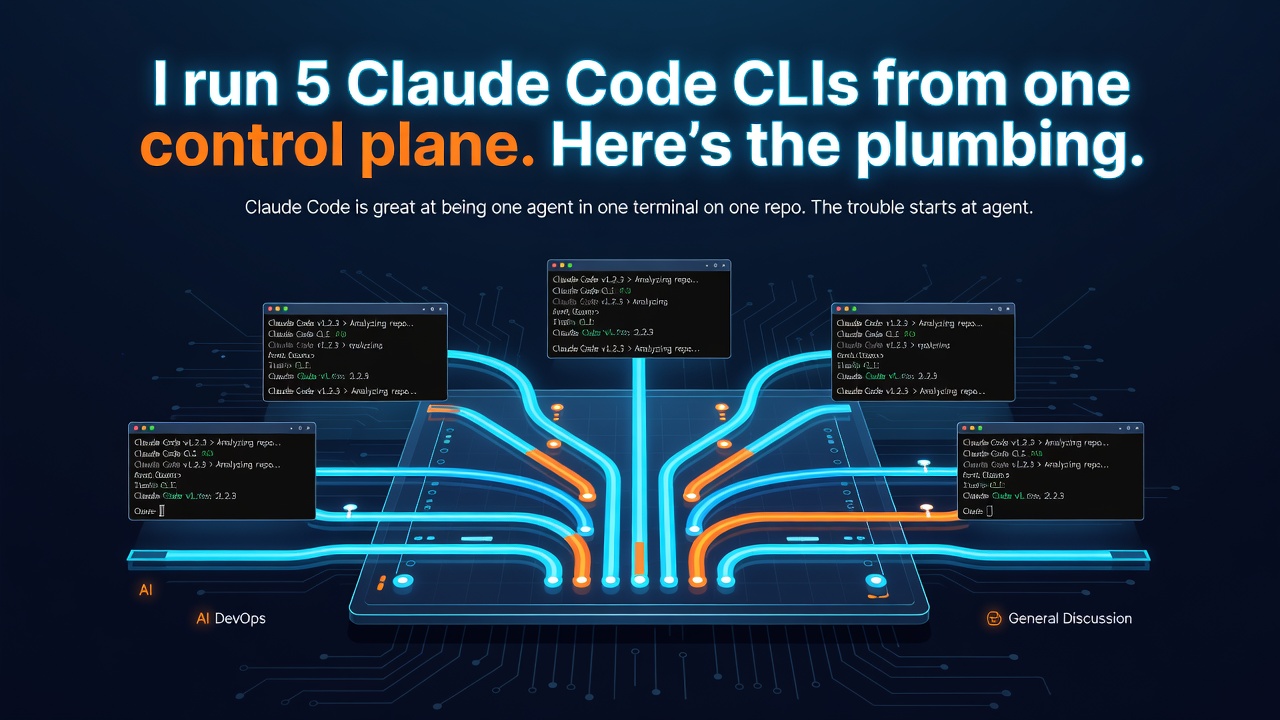 I run 5 Claude Code CLIs from one control plane. Here's the plumbing.