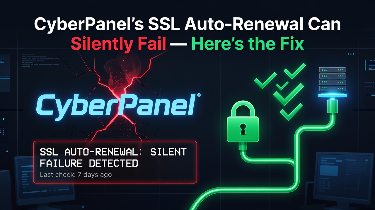 CyberPanel's SSL Auto-Renewal Can Silently Fail — Here's the Fix