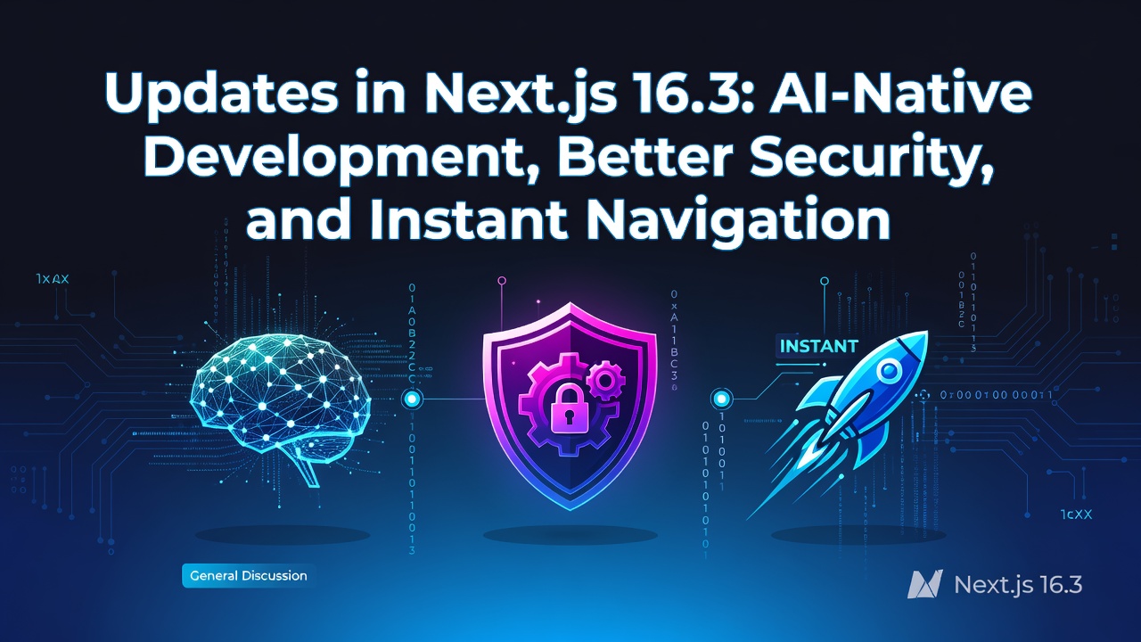 Updates in Next.js 16.3: AI-Native Development, Better Security, and Instant Navigation