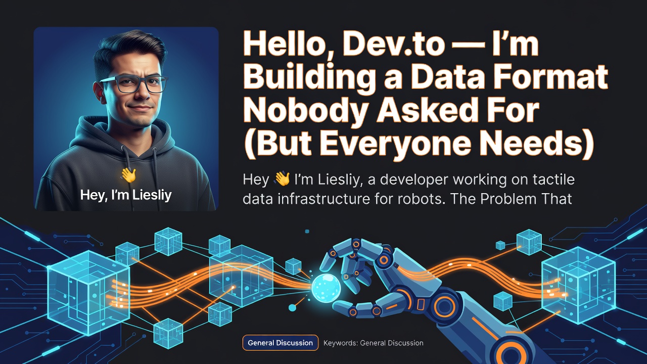 Hello, Dev.to — I'm Building a Data Format Nobody Asked For (But Everyone Needs)