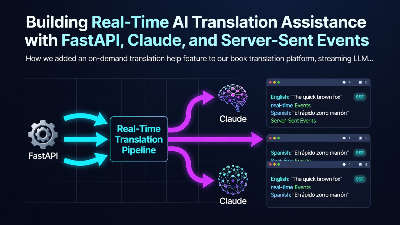 Building Real-Time AI Translation Assistance with FastAPI, Claude, and Server-Sent Events