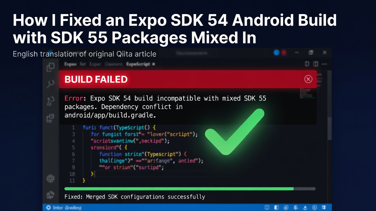 How I Fixed an Expo SDK 54 Android Build with SDK 55 Packages Mixed In