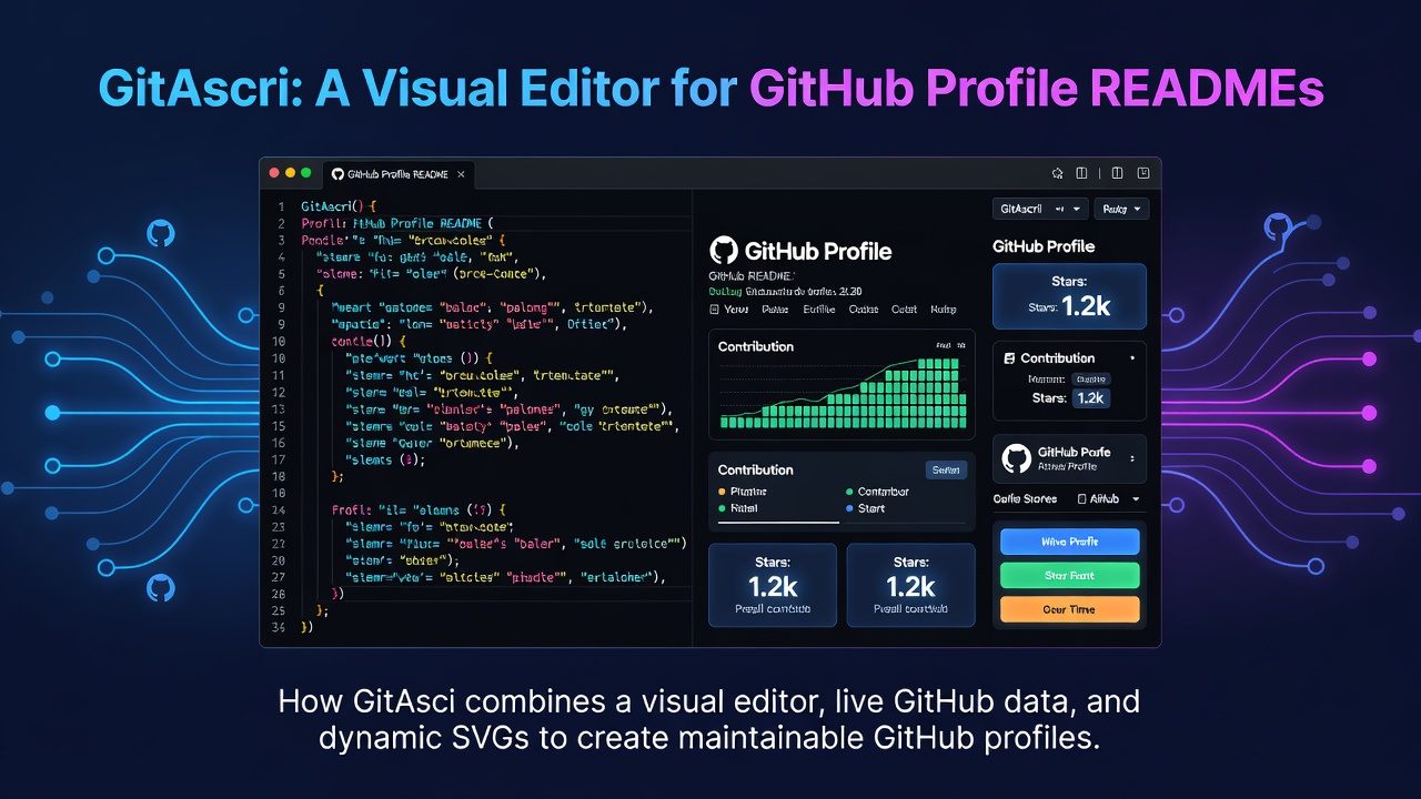 GitAscii: A Visual Editor for GitHub Profile READMEs