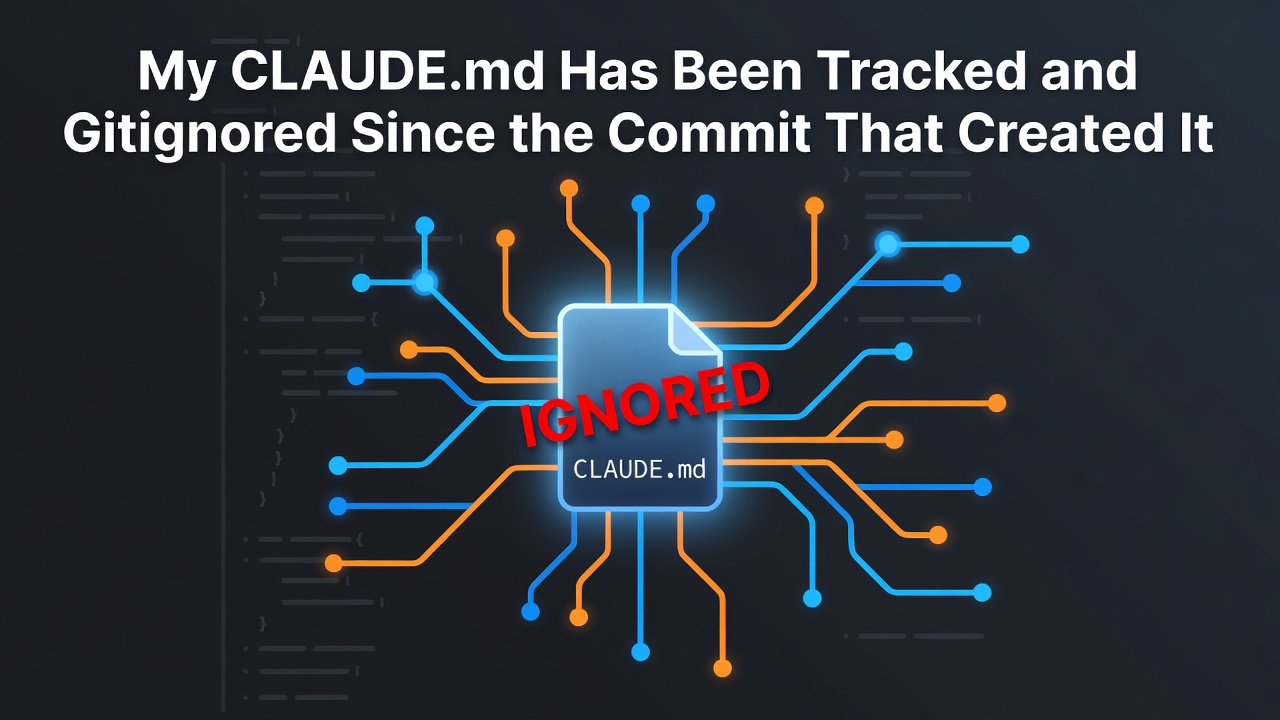 My CLAUDE.md Has Been Tracked and Gitignored Since the Commit That Created It