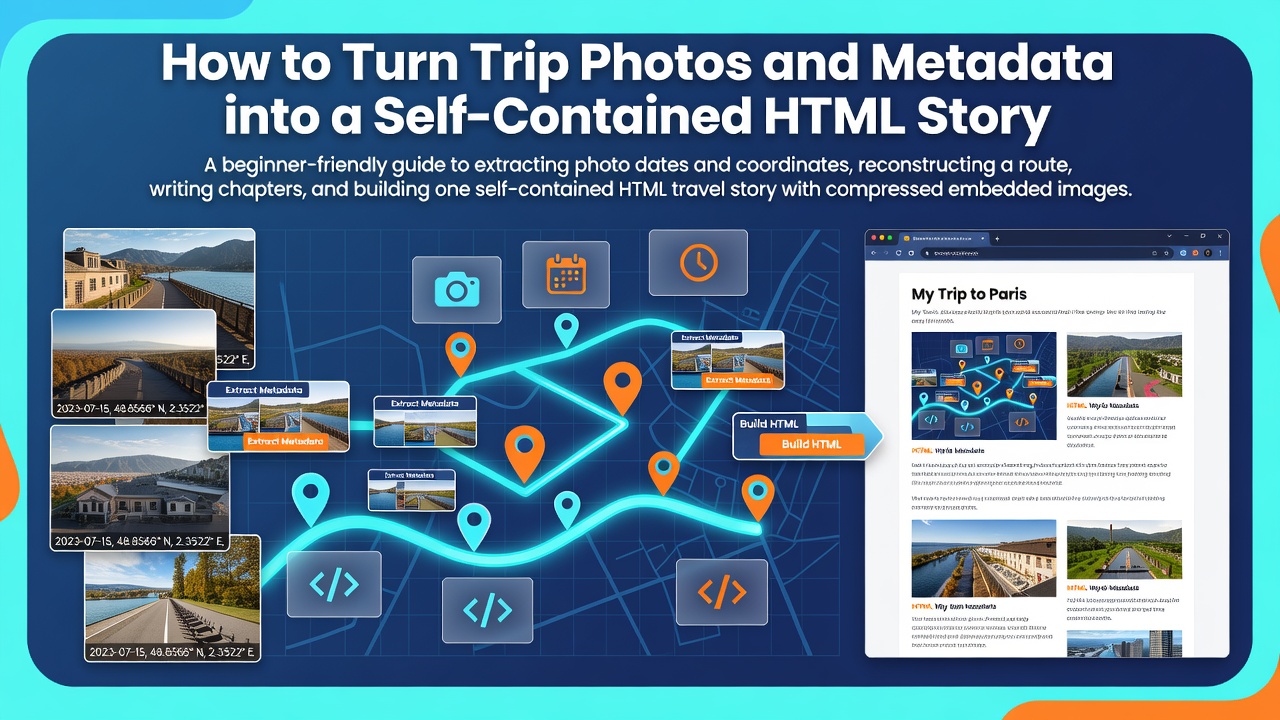 How to Turn Trip Photos and Metadata into a Self-Contained HTML Story
