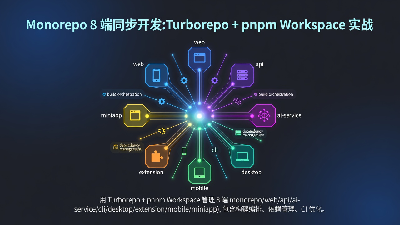 Monorepo 8 端同步开发:Turborepo + pnpm Workspace 实战