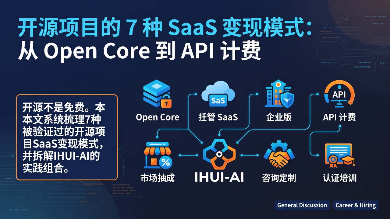 开源项目的 7 种 SaaS 变现模式:从 Open Core 到 API 计费