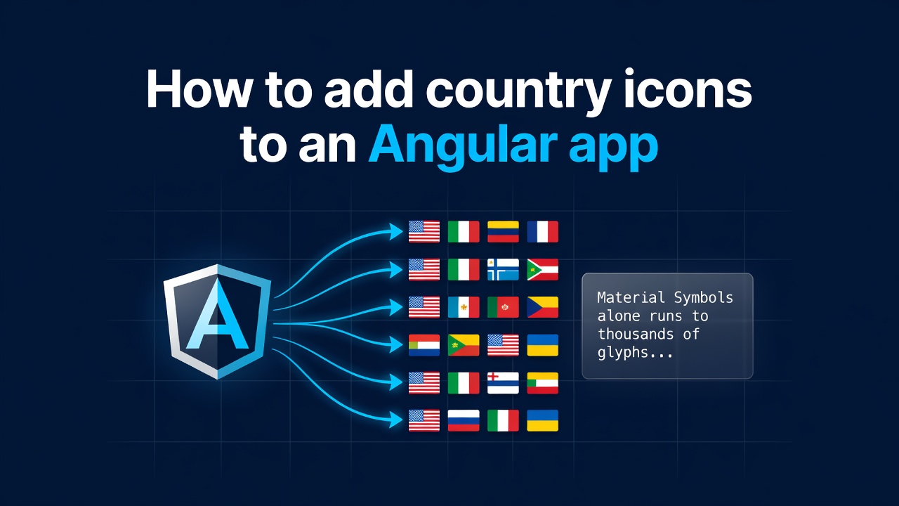 How to add country icons to an Angular app
