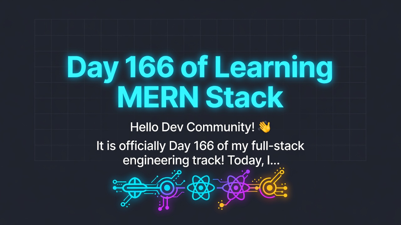 Day 166 of Learning MERN Stack