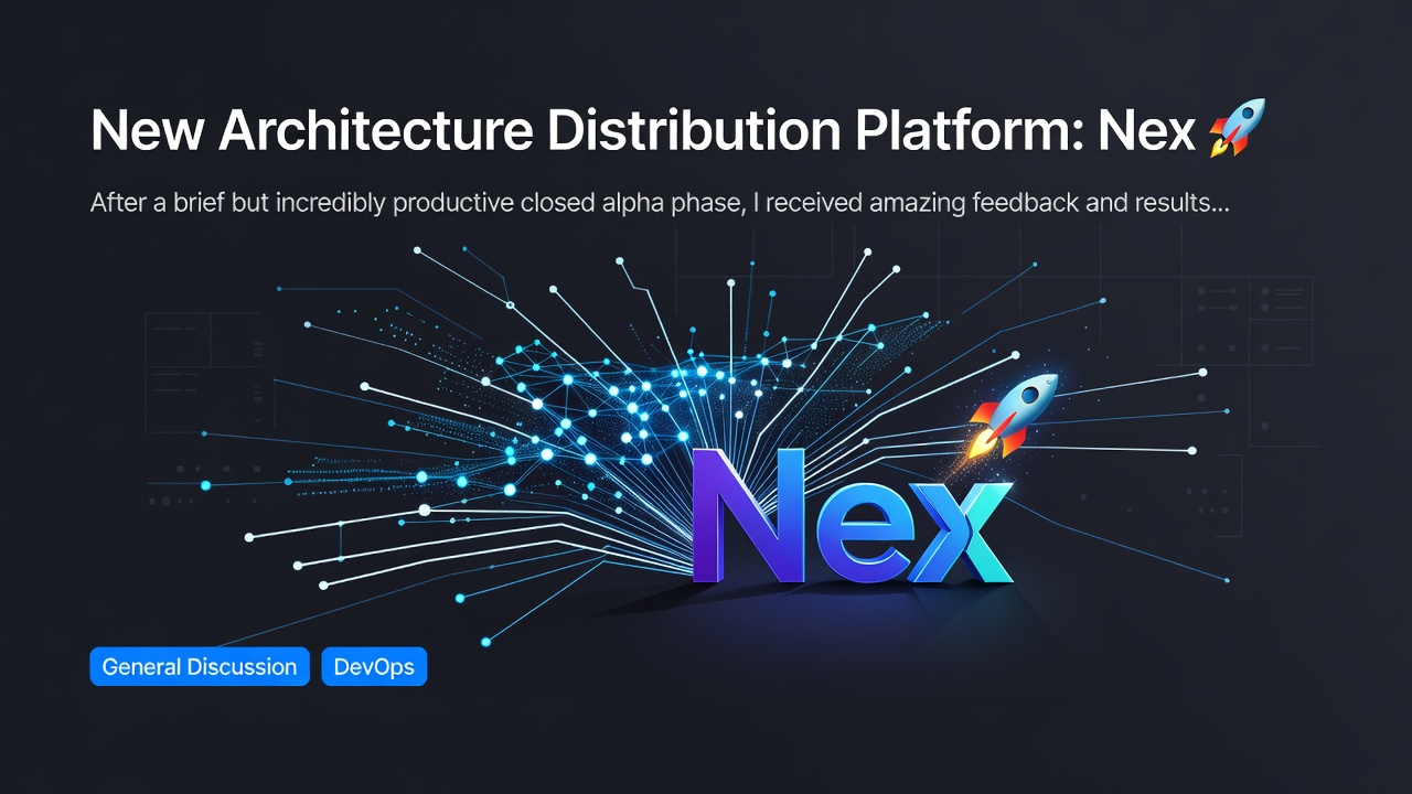 New Architecture Distribution Platform: Nex 🚀