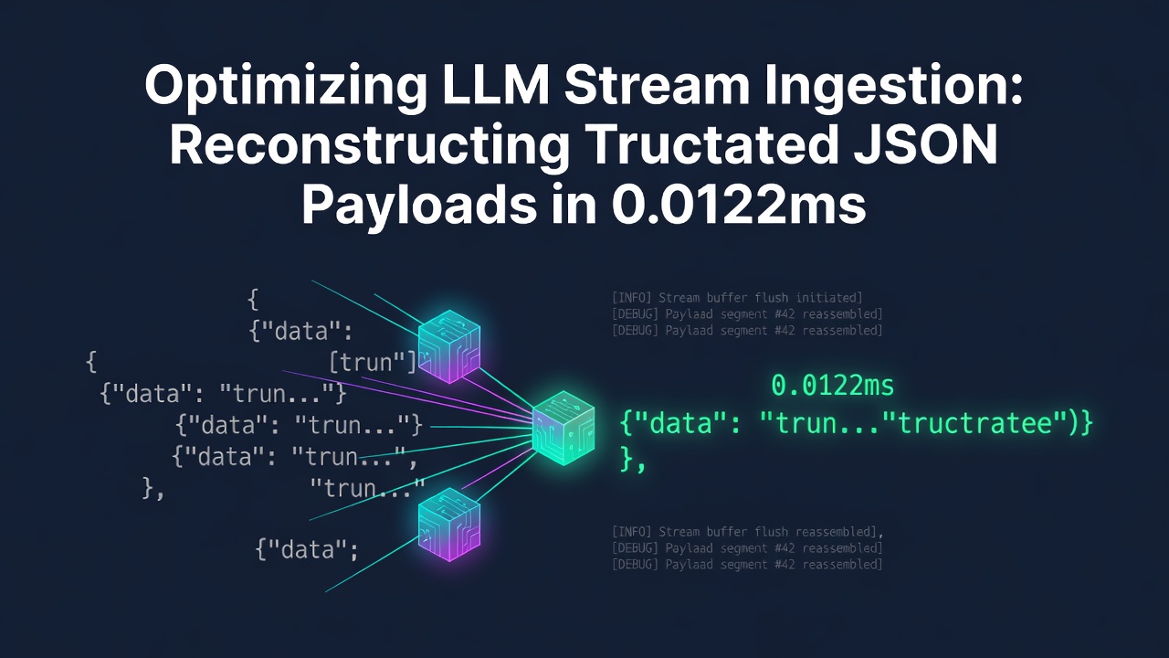 Optimizing LLM Stream Ingestion: Reconstructing Truncated JSON Payloads in 0.0122ms