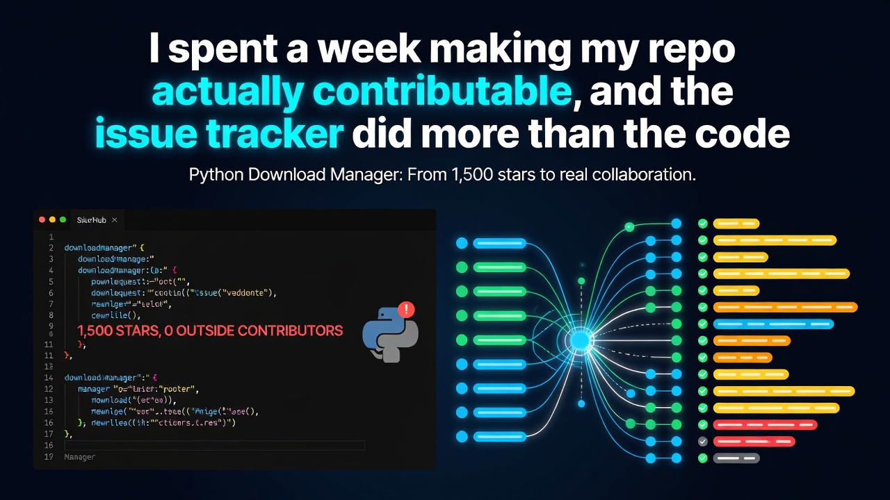 I spent a week making my repo actually contributable, and the issue tracker did more than the code