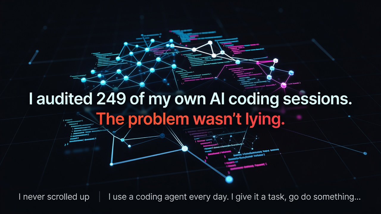 I audited 249 of my own AI coding sessions. The problem wasn't lying.