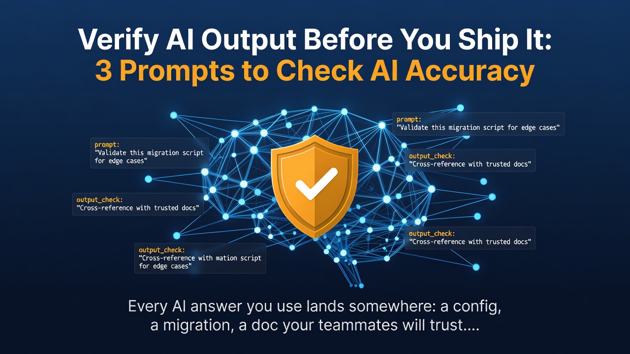 Verify AI Output Before You Ship It: 3 Prompts to Check AI Accuracy