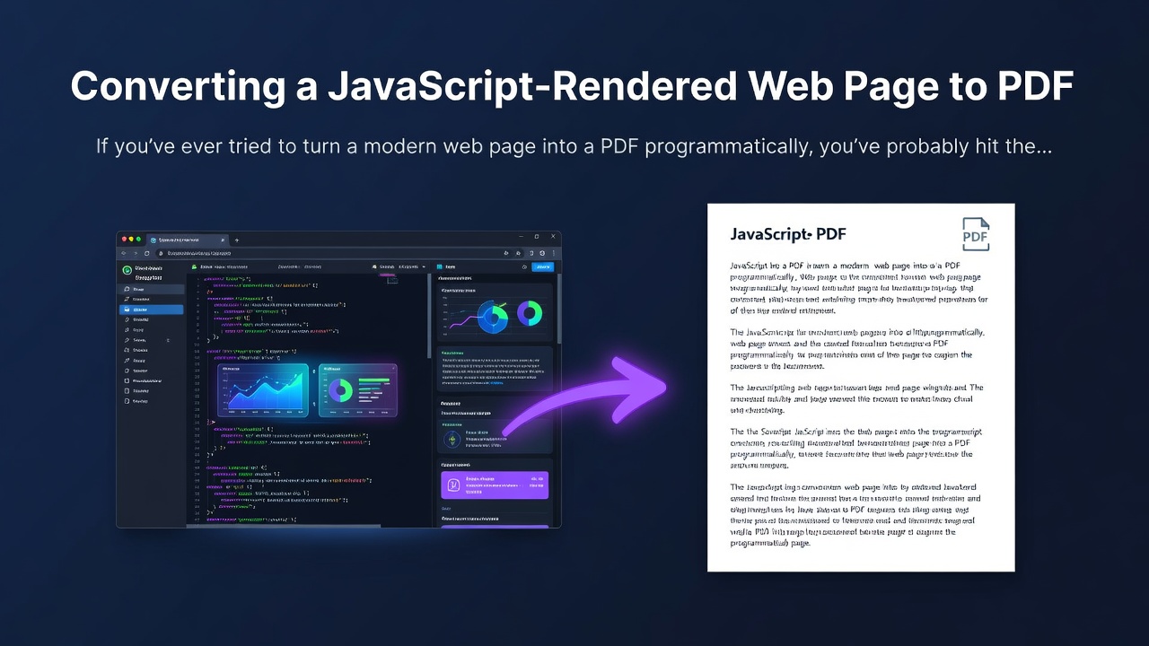 Converting a JavaScript-Rendered Web Page to PDF