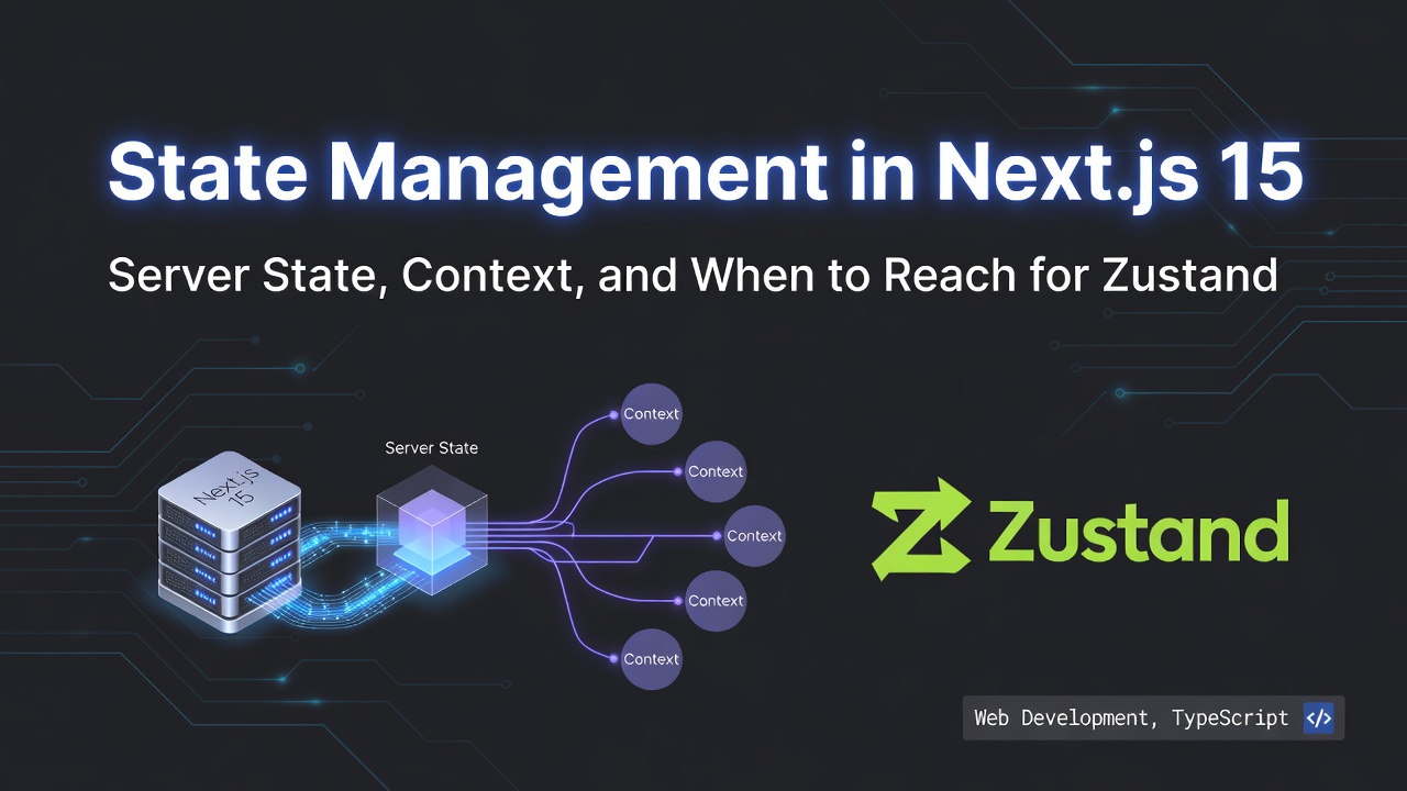 State Management in Next.js 15 Server State, Context, and When to Reach for Zustand