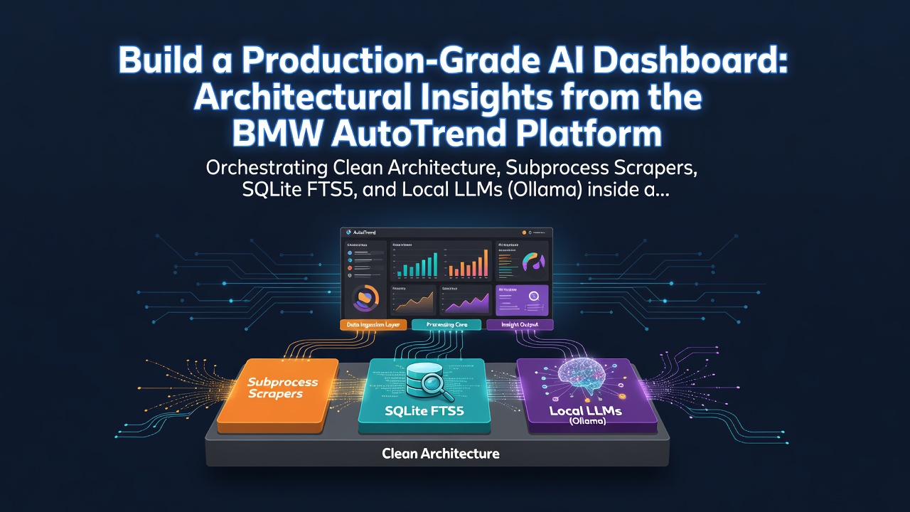 Build a Production-Grade AI Dashboard: Architectural Insights from the BMW AutoTrend Platform