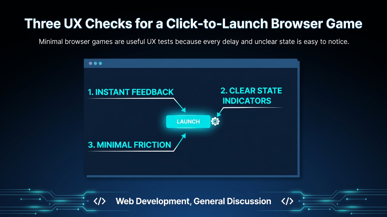 Three UX Checks for a Click-to-Launch Browser Game