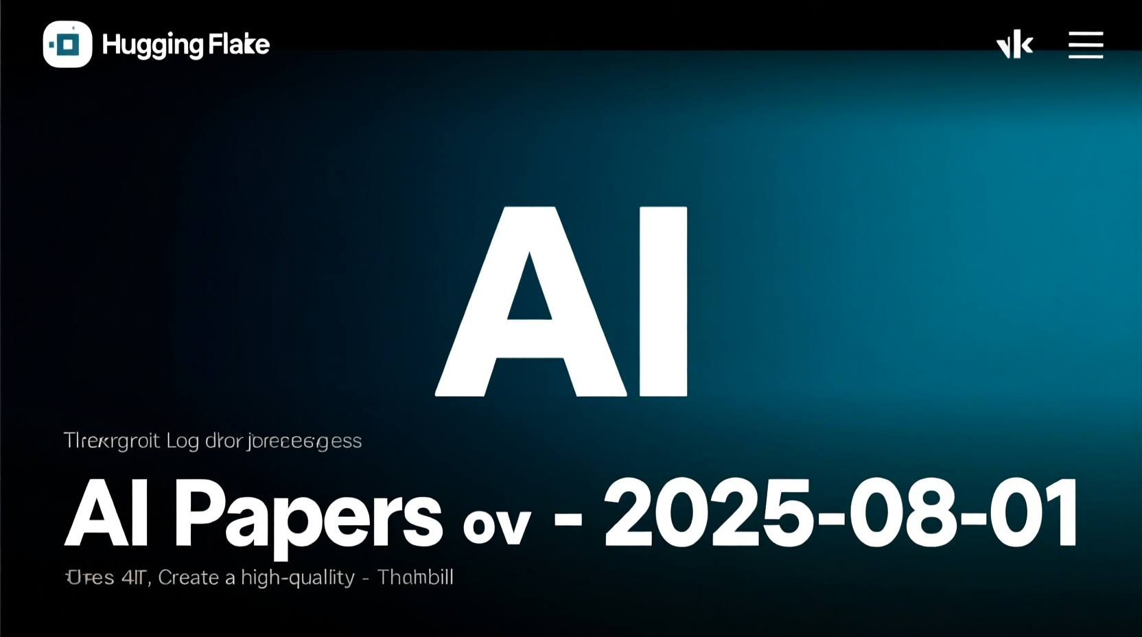Top AI Papers on Hugging Face - 2026-08-01