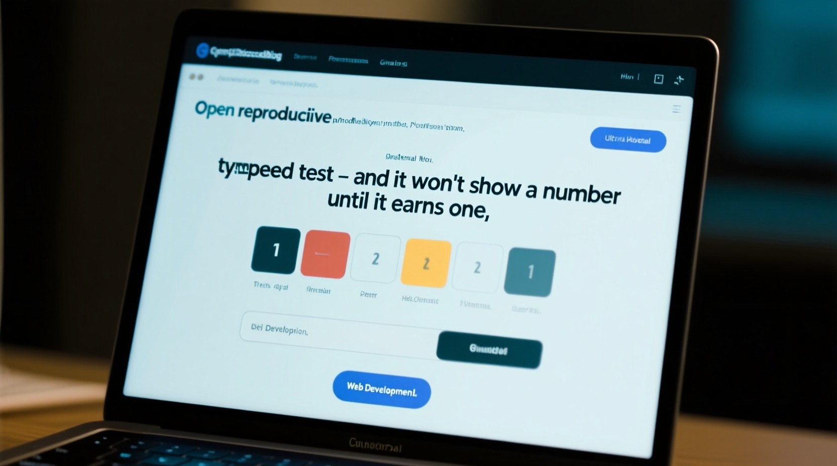 I built an open, reproducible typing-speed test — and it won't show a number until it earns one