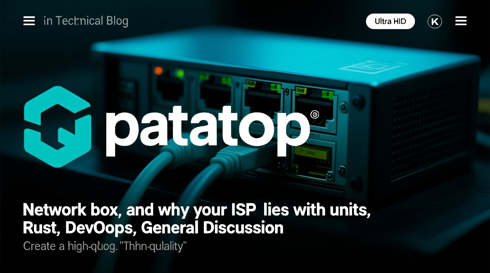ratatop: the network box, and why your ISP lies with units