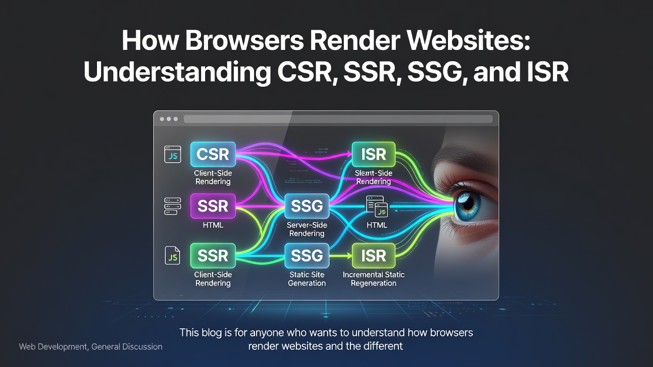 How Browsers Render Websites: Understanding CSR, SSR, SSG, and ISR