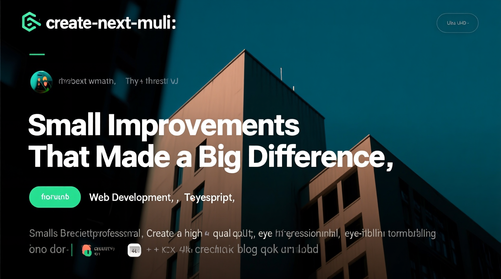 Building create-next-mui: Small Improvements That Made a Big Difference