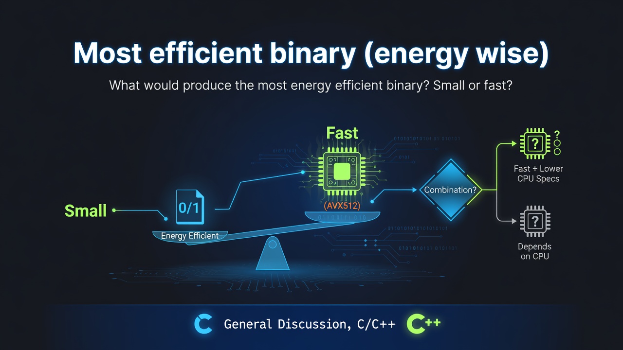 Most efficient binary (energy wise)
