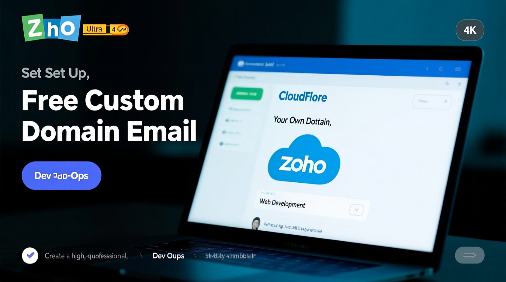 How to Set Up a Free Custom Domain Email with Zoho Mail, Cloudflare, and Your Own Domain
